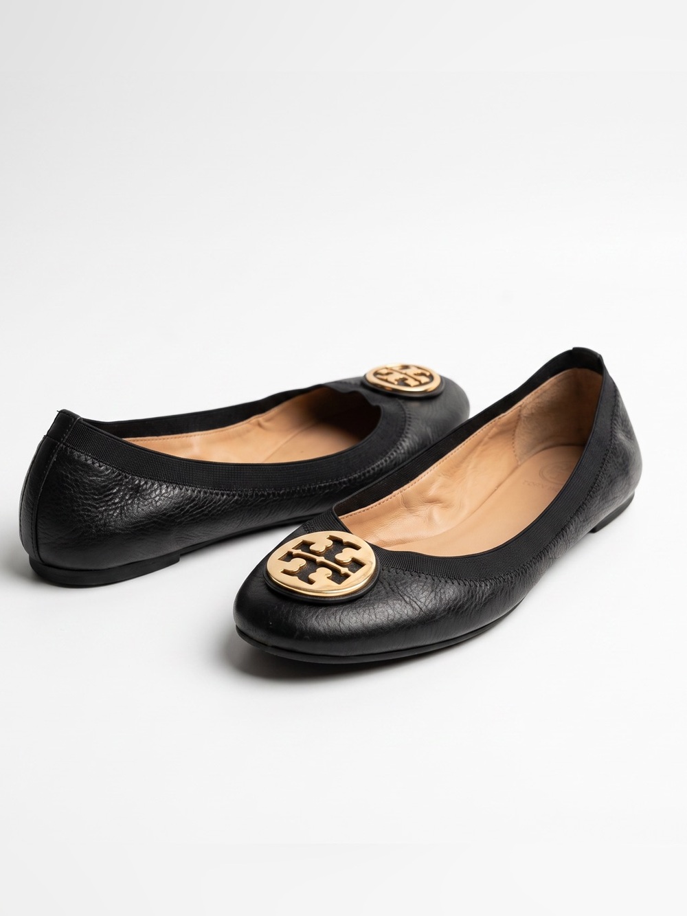 TORY BURCH BLACK BALLET FLATS US 7.5